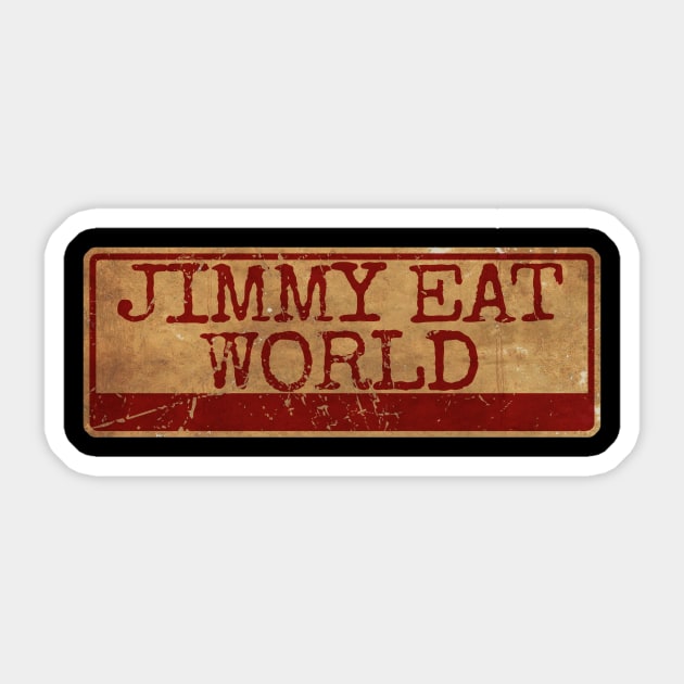 Aliska text red gold retro,Jimmy Eat World Sticker by Aliska